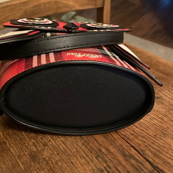 kate spade Blinx Plaid 3D Owl Crossbody Bag NWOT - Picture 8 of 9